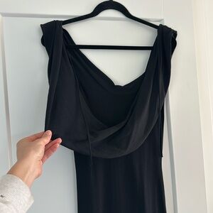 Scoop back midi dress slinky material